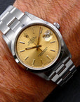 RES Rolex Oyster Perpetual Date 1990 / Rare gold dial 15200