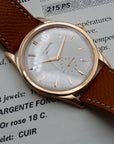 SOLD Patek Philippe Calatrava Certified Grey linen 5196R