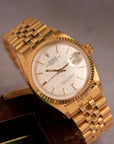 SOLD Rolex Datejust 36 Mint / caseback sticker / Silver linen 1601/8
