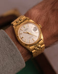SOLD Rolex Datejust 36 Mint / caseback sticker / Silver linen 1601/8