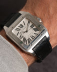 SOLD Cartier Santos 100 unpolished with papers 2656