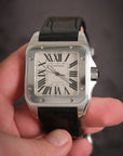 SOLD Cartier Santos 100 unpolished with papers 2656