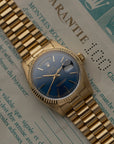Rolex Day-Date 18038 – Blue Dial – 18K Gold – 1981