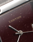 Cartier 2960 Santos Spider Burgundy dial / serviced / polished