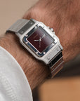 Cartier 2960 Santos Spider Burgundy dial / serviced / polished