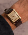Jaeger-LeCoultre Tank Rose gold 18k / Super rare / crosshair dial / Large size
