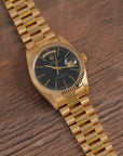 Rolex day date 18038 - Ultra Rare Stella Blue Petroleum dial / full set 1982