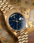 Rolex day date 18038 - Ultra Rare Stella Blue Petroleum dial / full set 1982