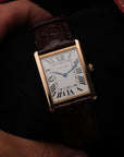 Cartier Tank Solo Large Rose Gold Steel Watch W5200025 with Papers / box
