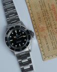 SOLD Rolex 5513 Submariner (No Date) 1966 Rare with papers