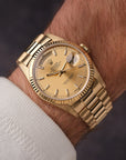 Rolex Day-Date 36 18238 18K Yellow Gold Champagne Service Dial (1990)