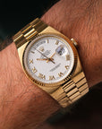 Rolex Oysterquartz Day-Date 19018 18K Yellow Gold White Roman Dial (1978)