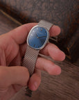 Philippe Golden Ellipse 3548G 18K White Gold Blue Dial (Patek Service)