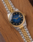 Rolex Datejust 36 16013 Blue Vignette Diamond Dial Two-Tone (1988)
