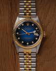 Rolex Datejust 36 16013 Blue Vignette Diamond Dial Two-Tone (1988)