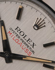 Rolex Milgauss 1019 silver dial square lume