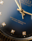 RES Rolex Datejust 36 16013 Blue Vignette Diamond Dial Two-Tone (1988)