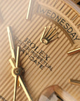 Rolex Day-Date 36 18k Yellow Gold Tapestry Dial Ref. 18038 – Circa 1985