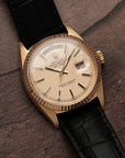 Day-Date 36 18k Yellow Gold Champagne Dial Leather Strap Ref. 1803 (c. 1978)