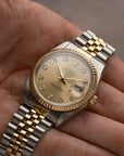 Rolex Datejust 36 Ref. 16233 | Circa 1997 | Champagne Diamond Dial | Two-Tone Jubilee