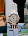 SOLD Rolex Datejust 36 16233 Rare Porcelain Cream dial / 1989 full set