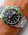 SOLD Rolex Submariner "Kermit" 2007 unpolished full set 16610LV