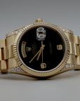 SOLD Day-Date President 36 VERY RARE / MINT / Factory Onyx and diamond lugs