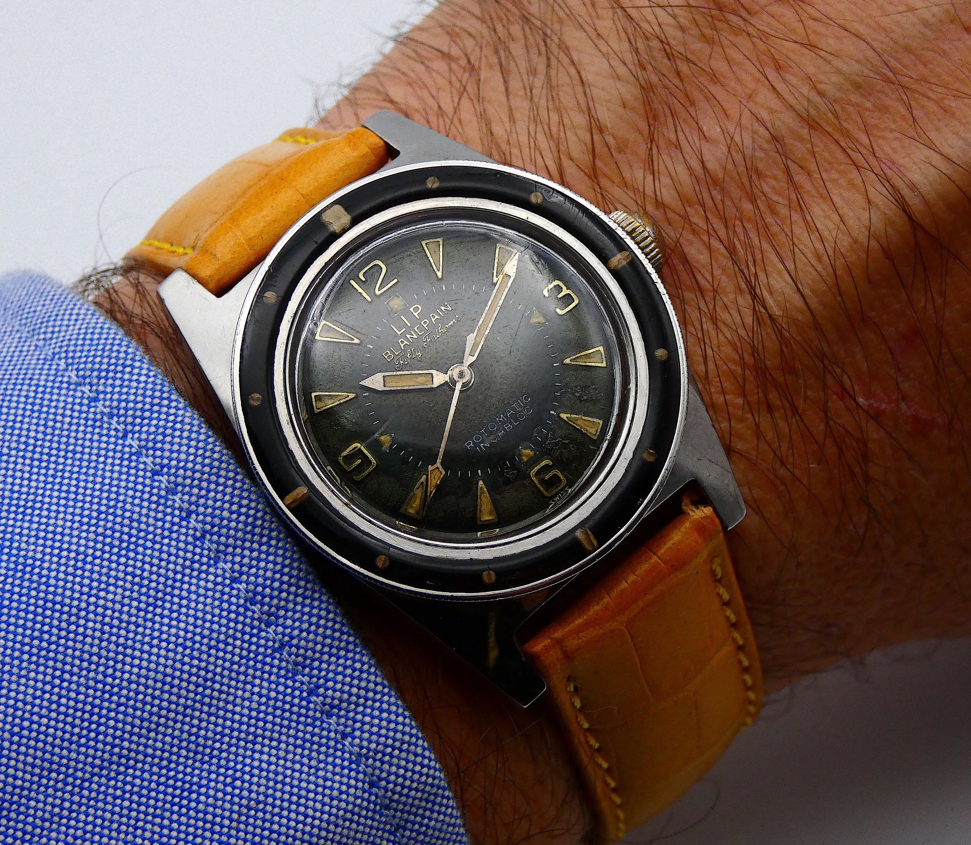 SOLD Rare LIPS-Blancpain - Fifty Fathoms / all original / 1950s