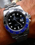 SOLD Rolex GMT-Master II "Batman" Papers + Tag