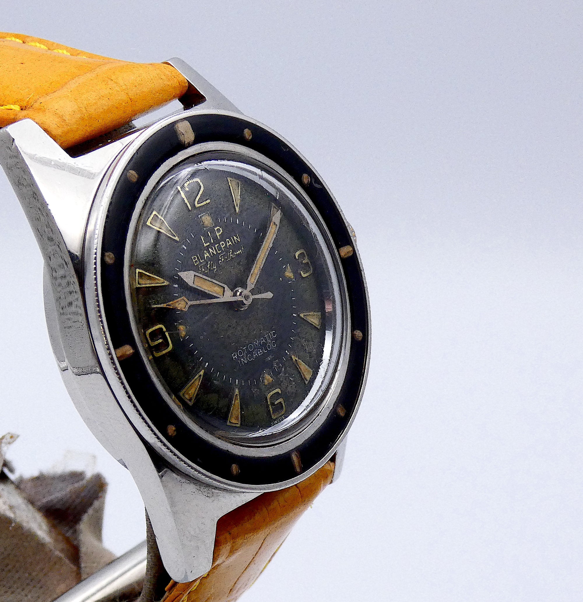 SOLD Rare LIPS-Blancpain - Fifty Fathoms / all original / 1950s