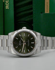 SOLD Rolex Air-King Olive Green Full set MINT