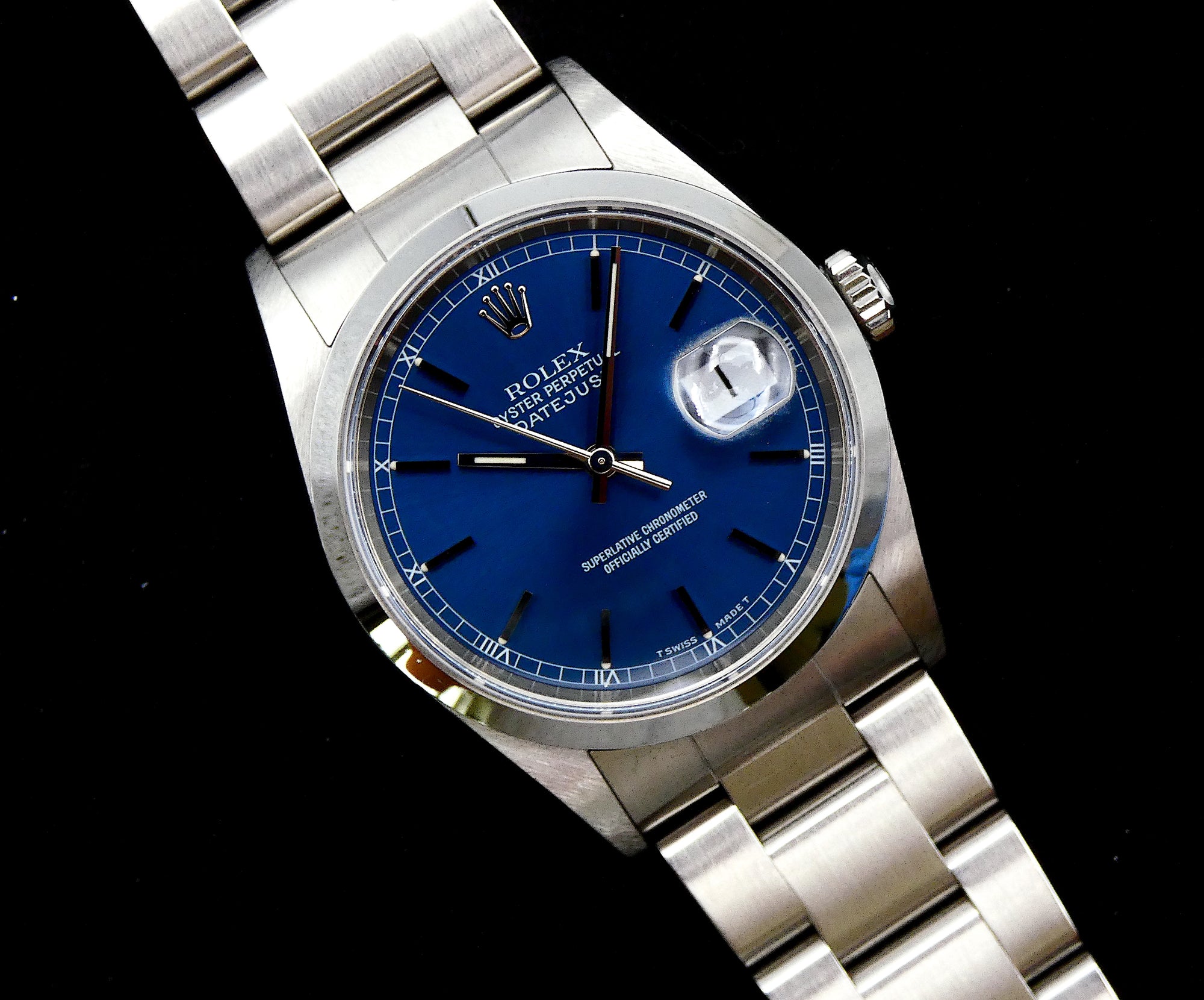 RES Rolex Datejust 36 1999 / minty 16200 blue