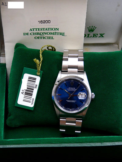 Rolex Datejust 36 1999 / minty 16200 blue