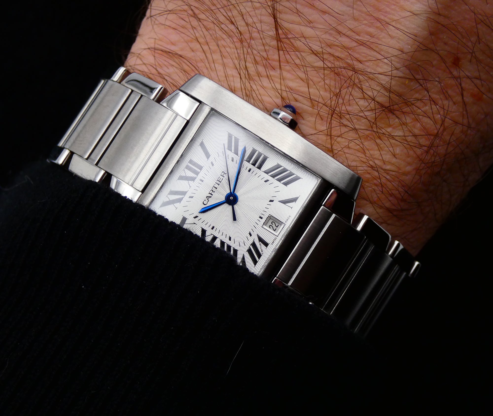 SOLD Cartier Tank Française fresh service Cartier