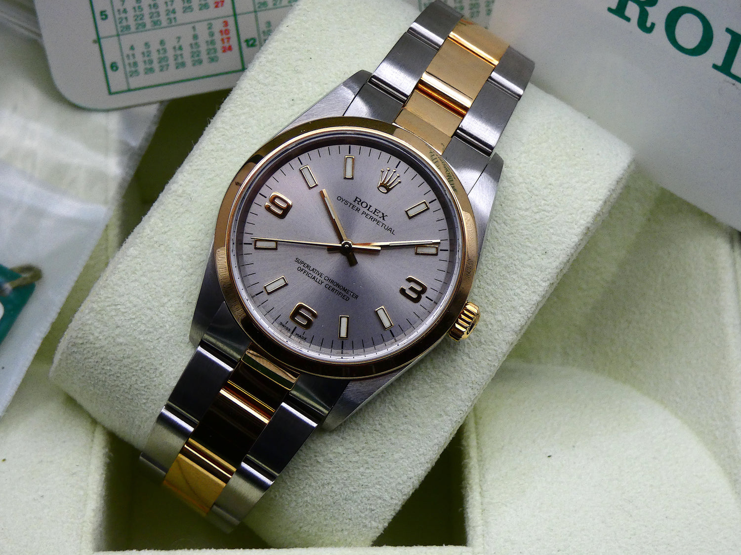 SOLD Rolex Oyster Perpetual 34 full set mint 14203M