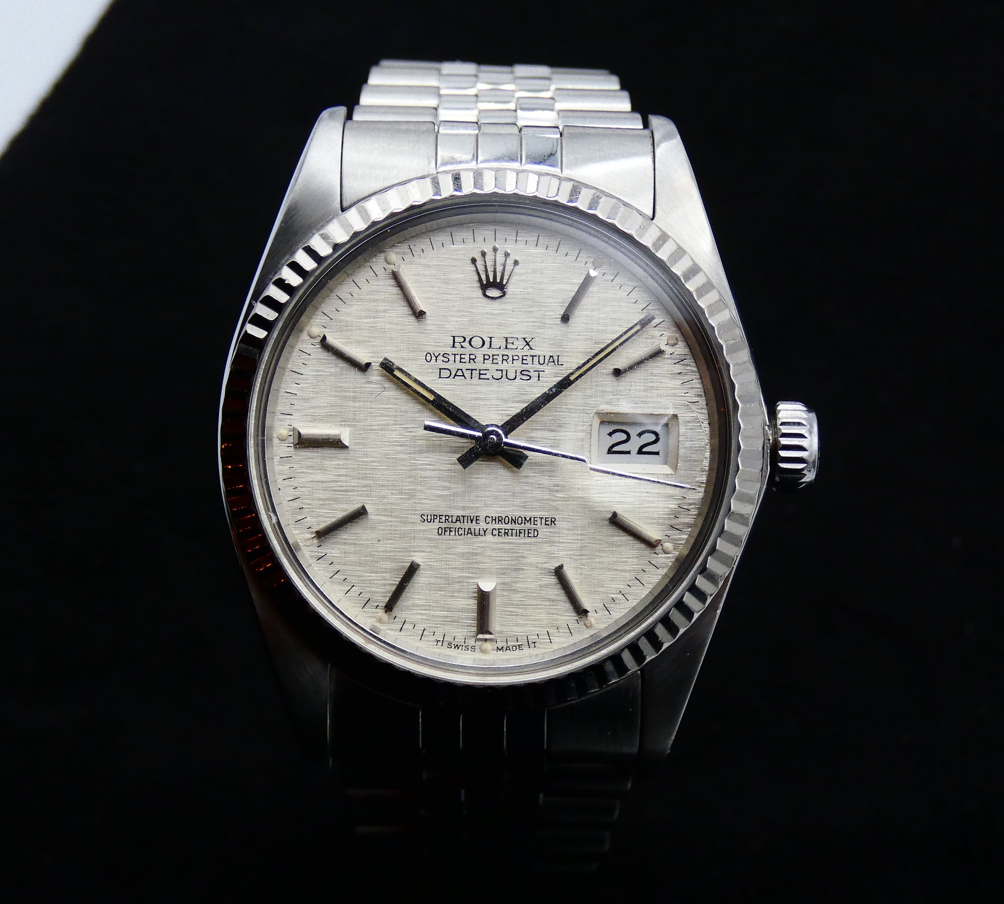 SOLD Rolex Datejust 36 Linen / 1986 16014