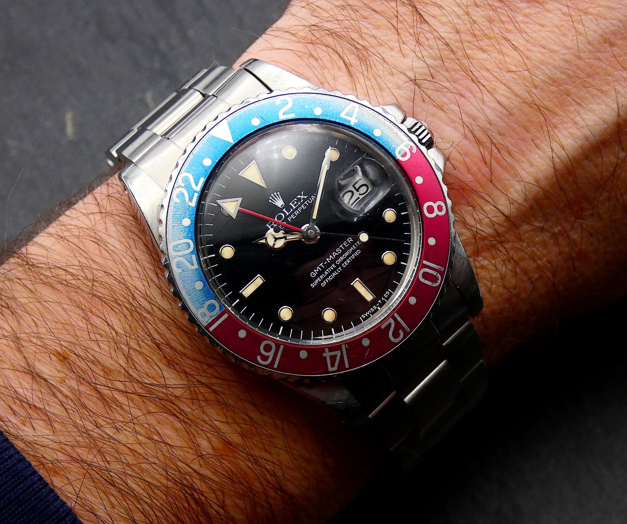 SOLD Rolex GMT-Master 16750 Spider dial amazing patina 1985