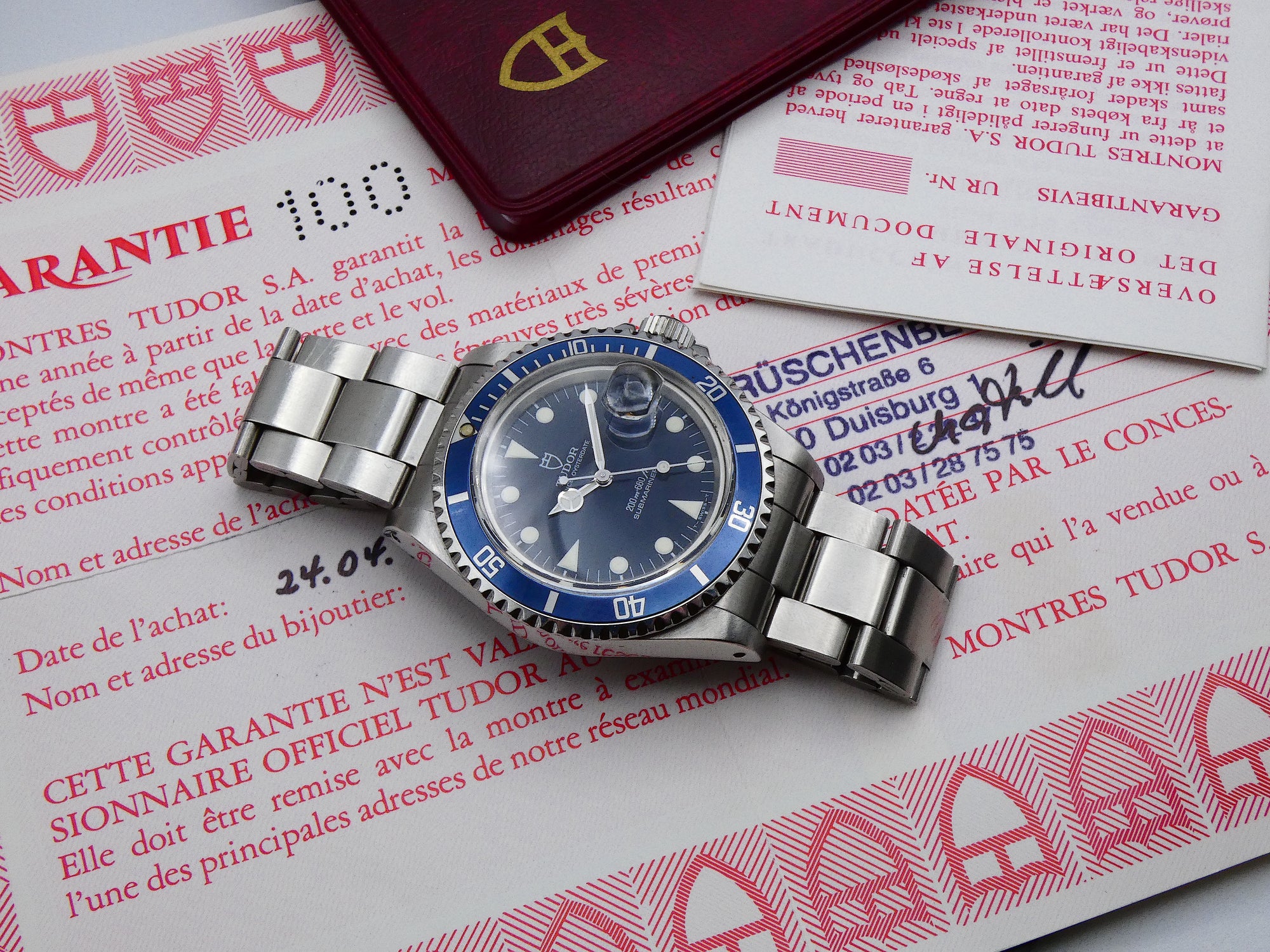SOLD Tudor Submariner Mint / Full set / 1992 / 79090