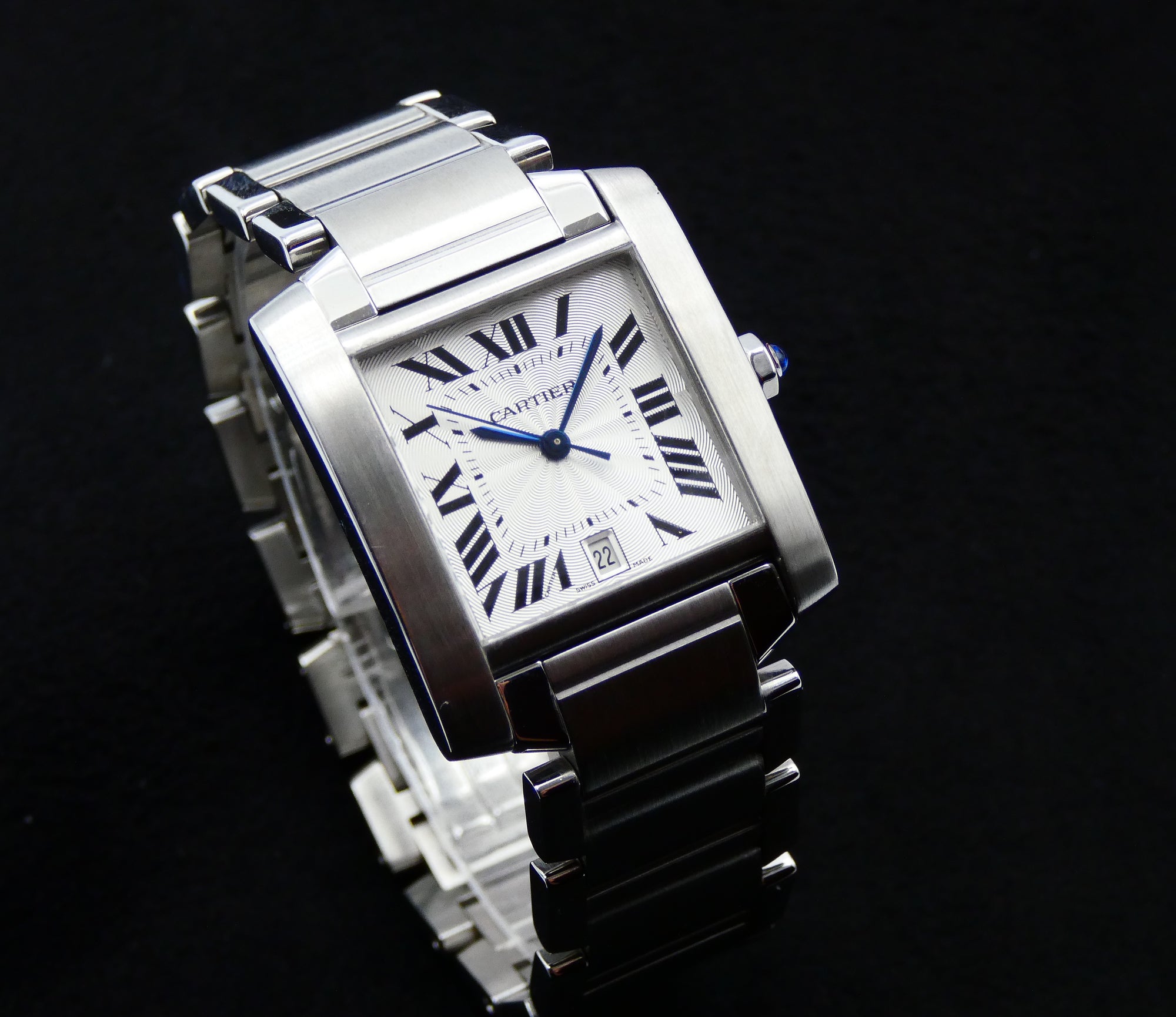 SOLD Cartier Tank Française fresh service Cartier