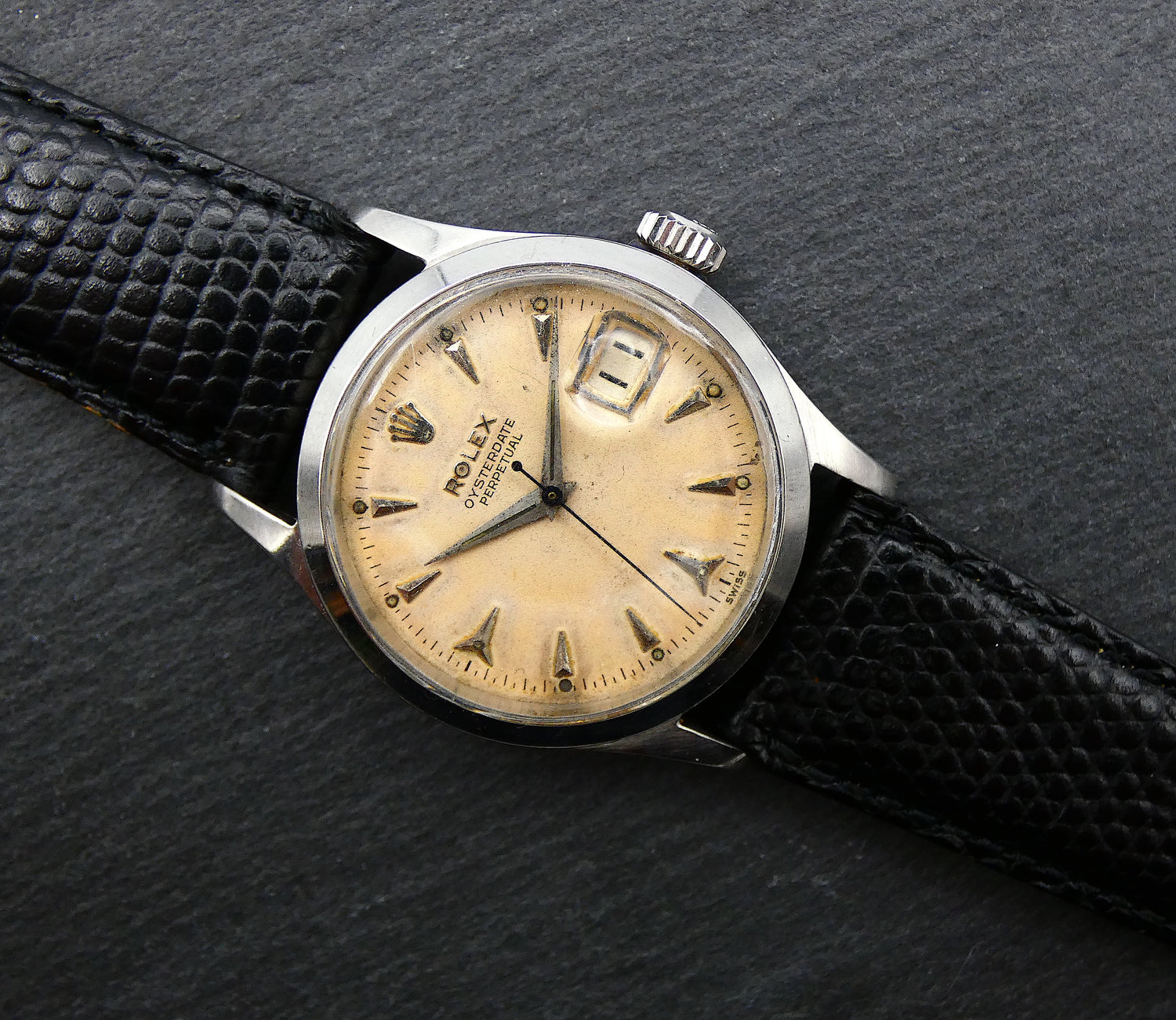 Rolex Oyster Perpetual Date 1954 / creme dial / all original