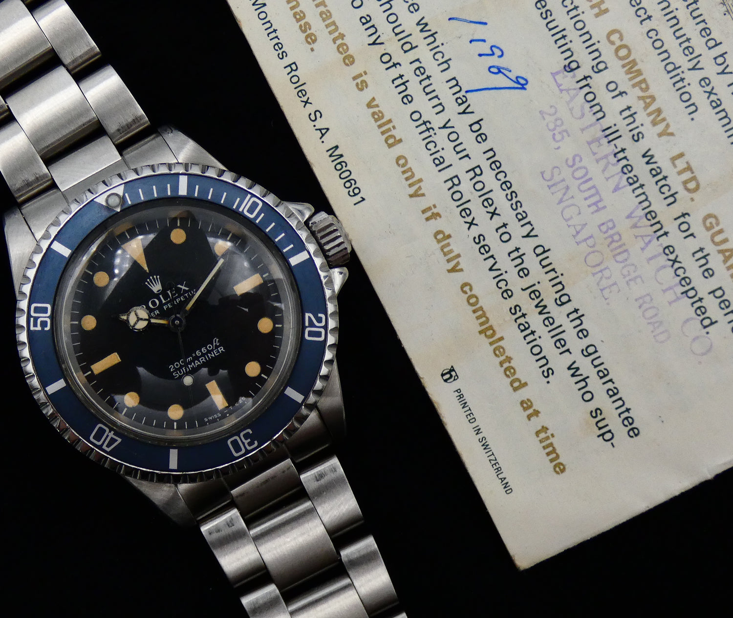 Rolex Submariner (No Date) Certified 5513 / Meters first / full set