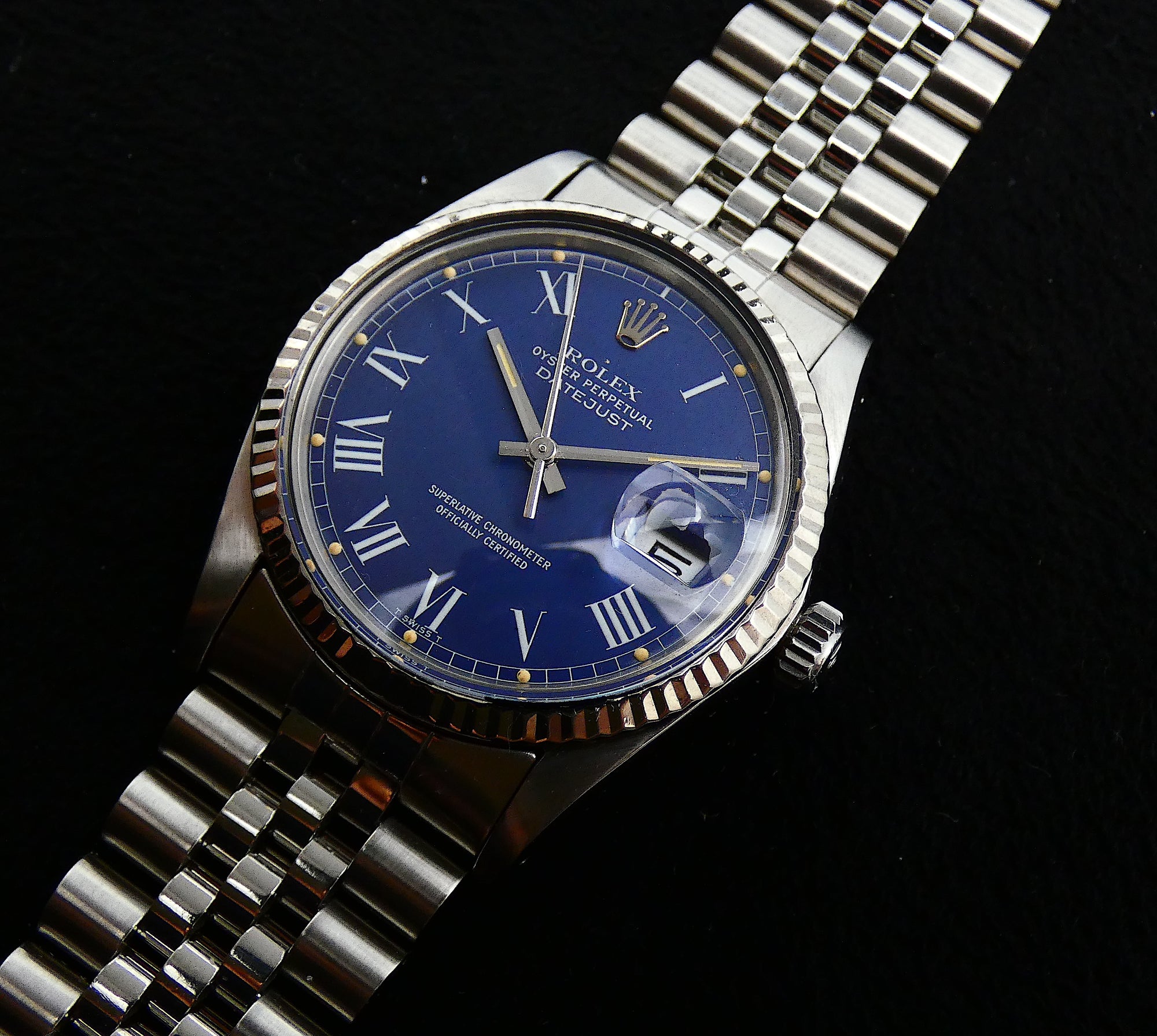 SOLD Rolex Datejust 16014 36 Rare blue buckley / 1984