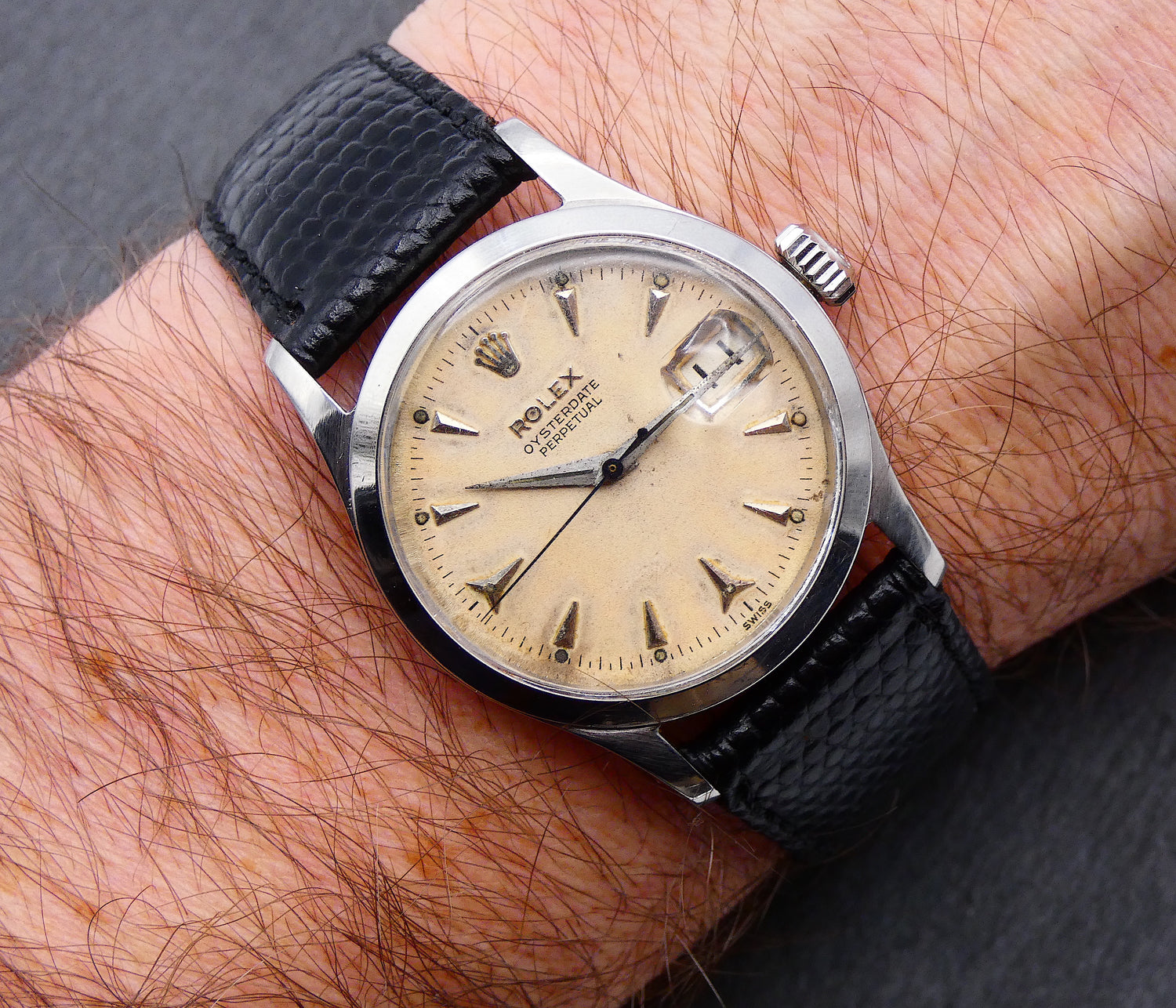 Rolex Oyster Perpetual Date 1954 / creme dial / all original