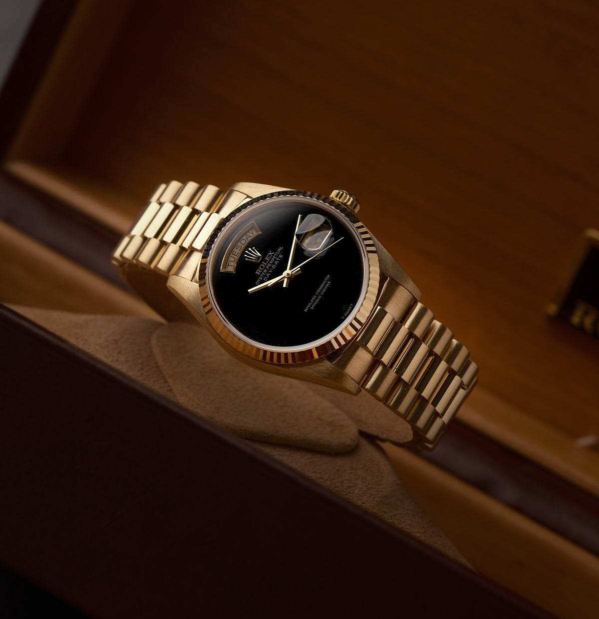 Rolex Day-Date 18038 Onyx Dial – Full Set – Dutch Delivered – 1986