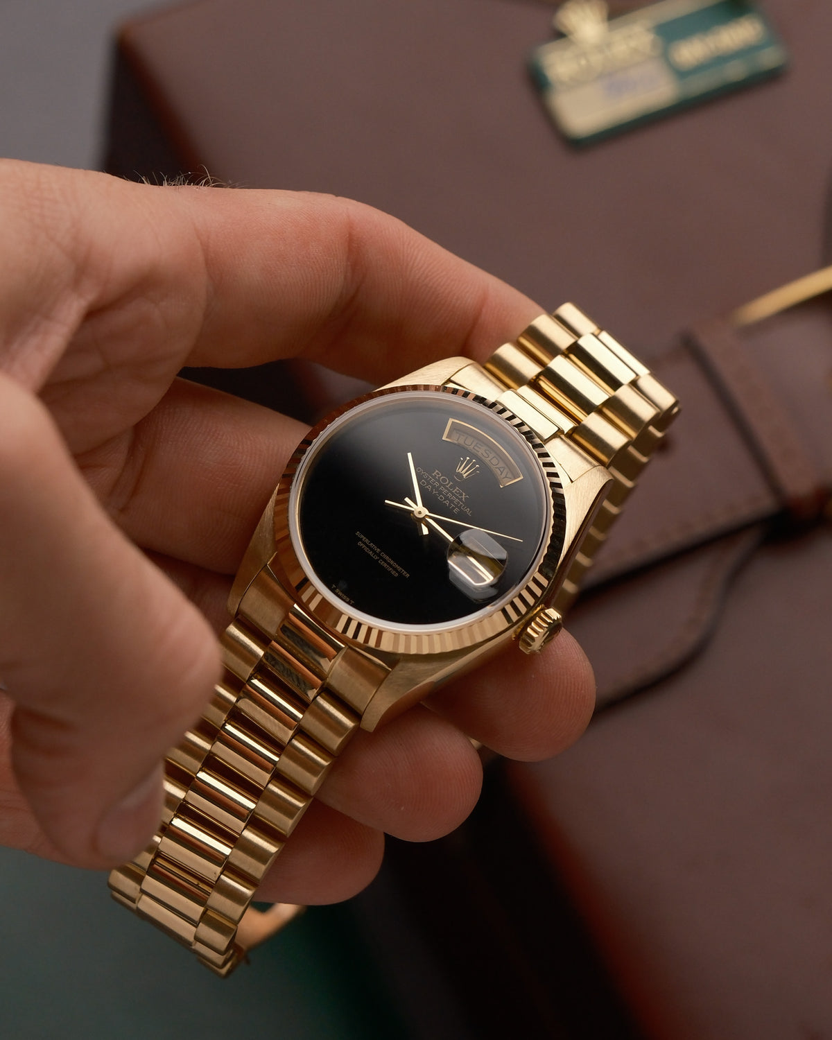Rolex Day-Date 18038 Onyx Dial – Full Set – Dutch Delivered – 1986