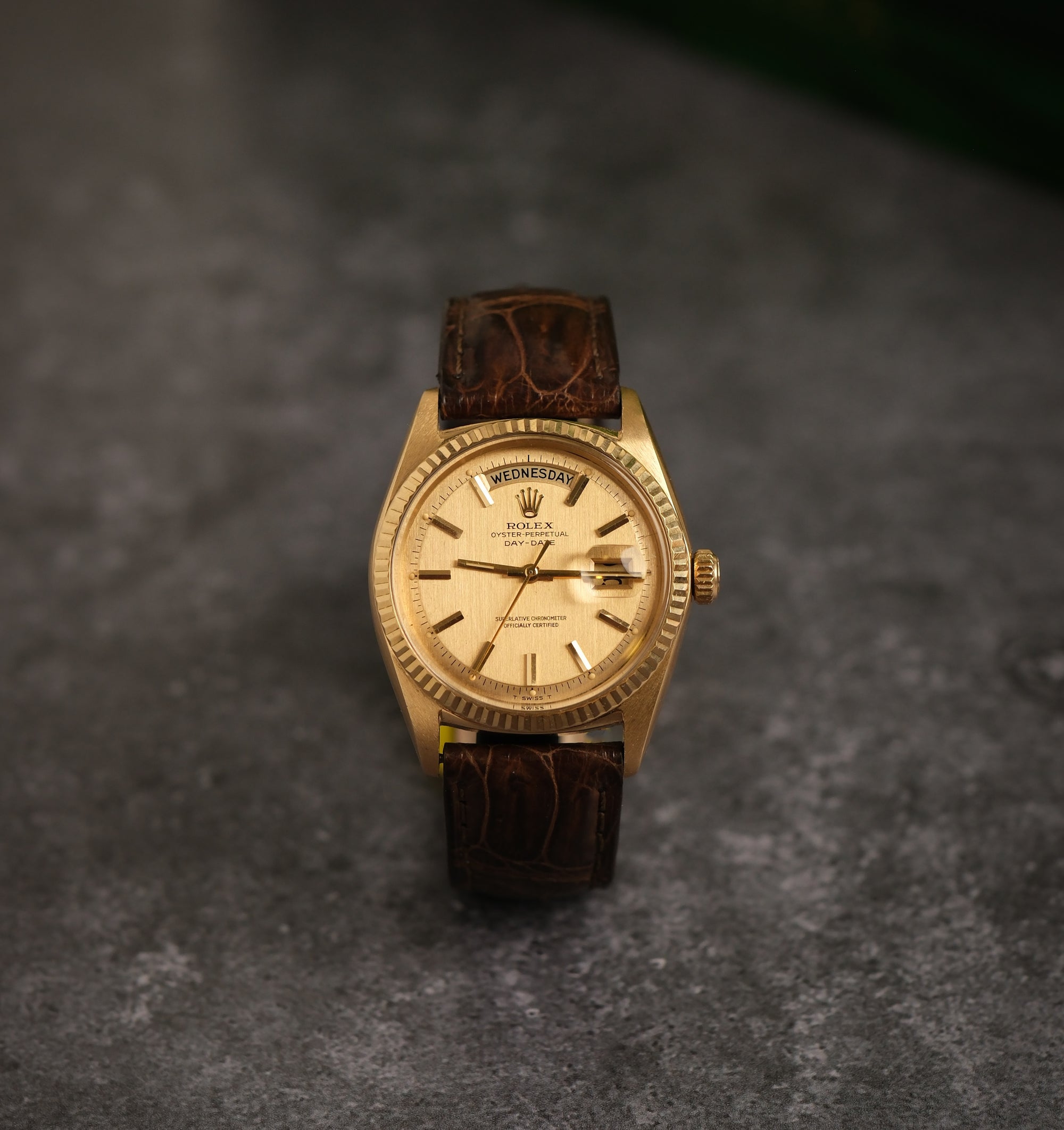 Rolex Day-Date 36 Rare Linen Pie Pan / 1965