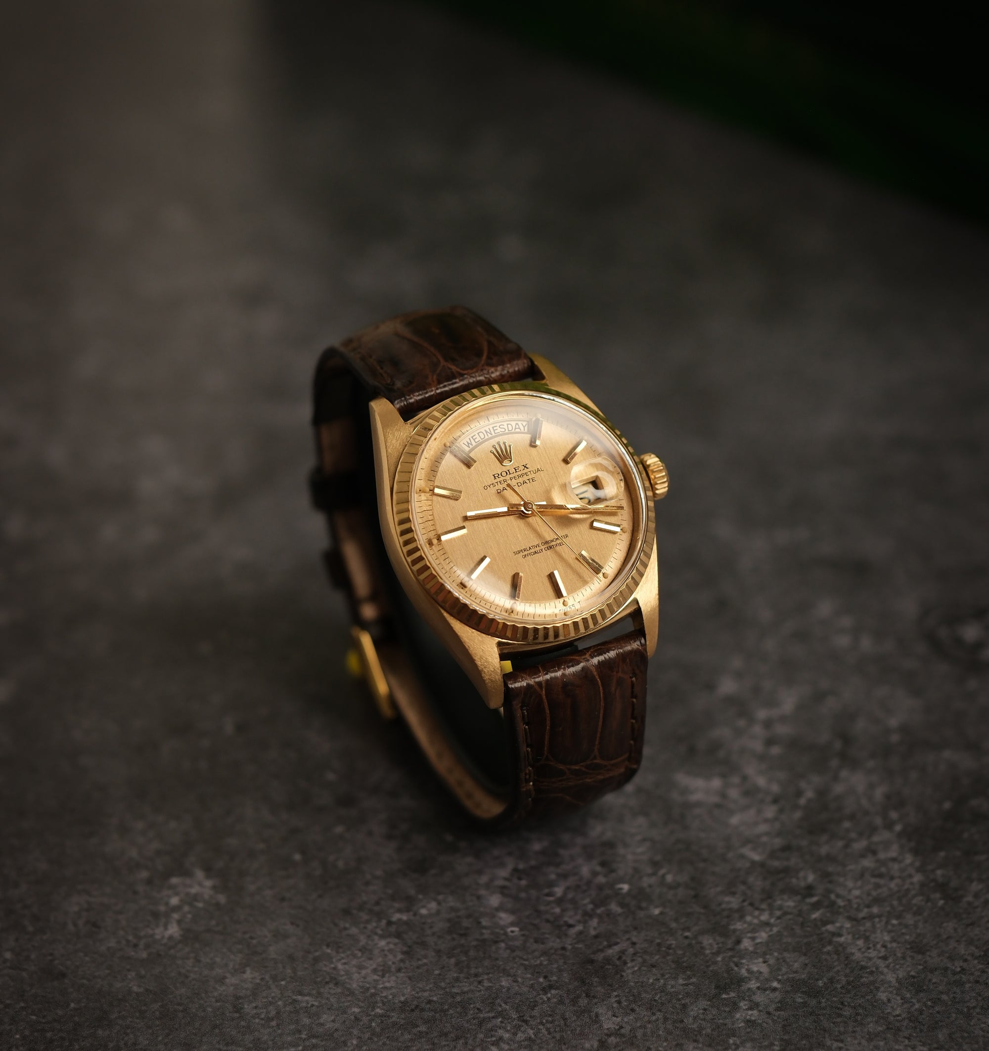 Rolex Day-Date 36 Rare Linen Pie Pan / 1965