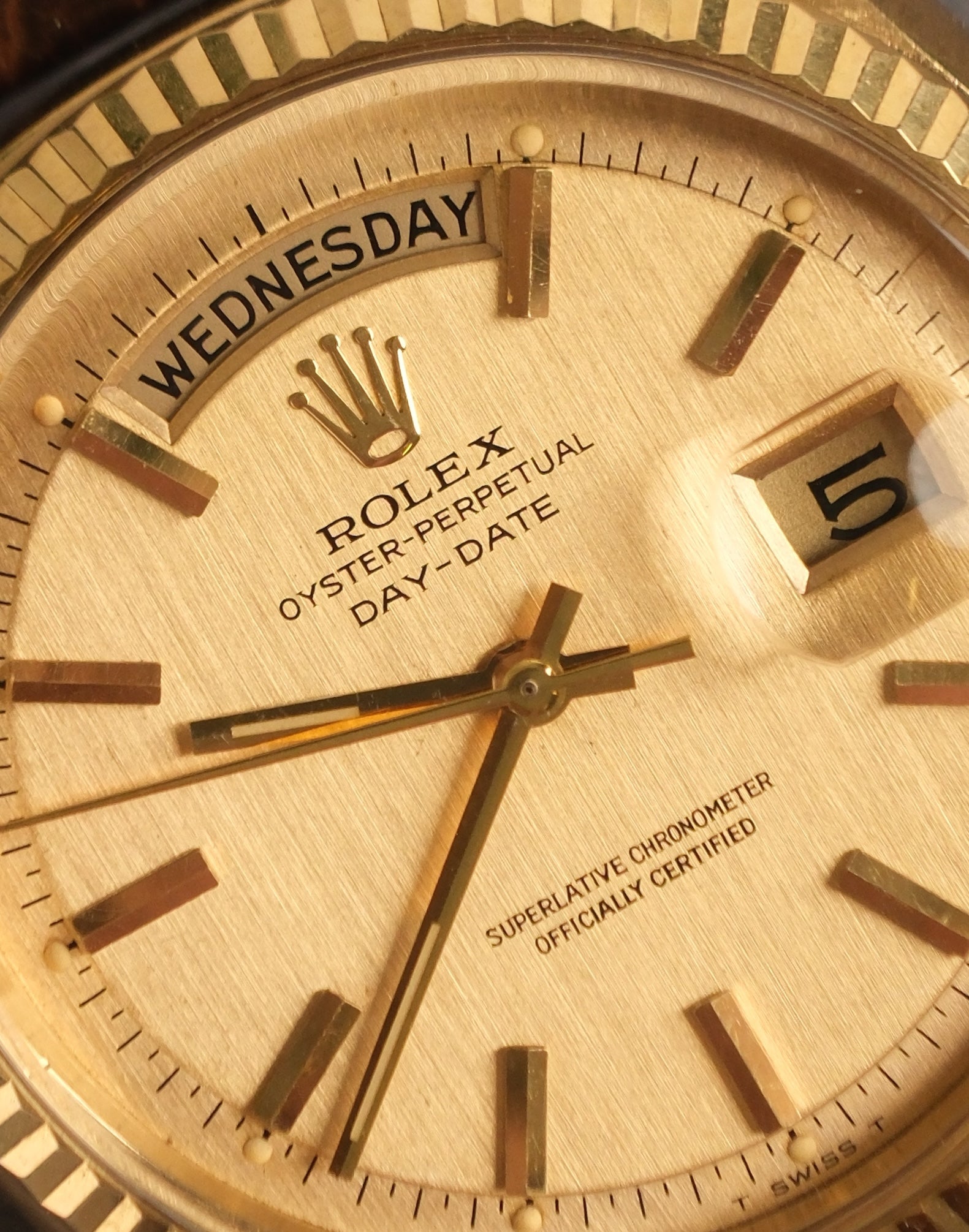 Rolex Day-Date 36 Rare Linen Pie Pan / 1965