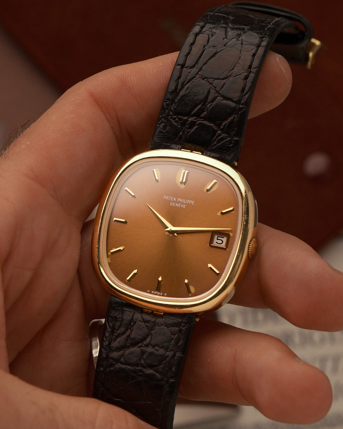 Patek Philippe 3604 Golden Ellipse - 1977 stamped papers - vermeer dial
