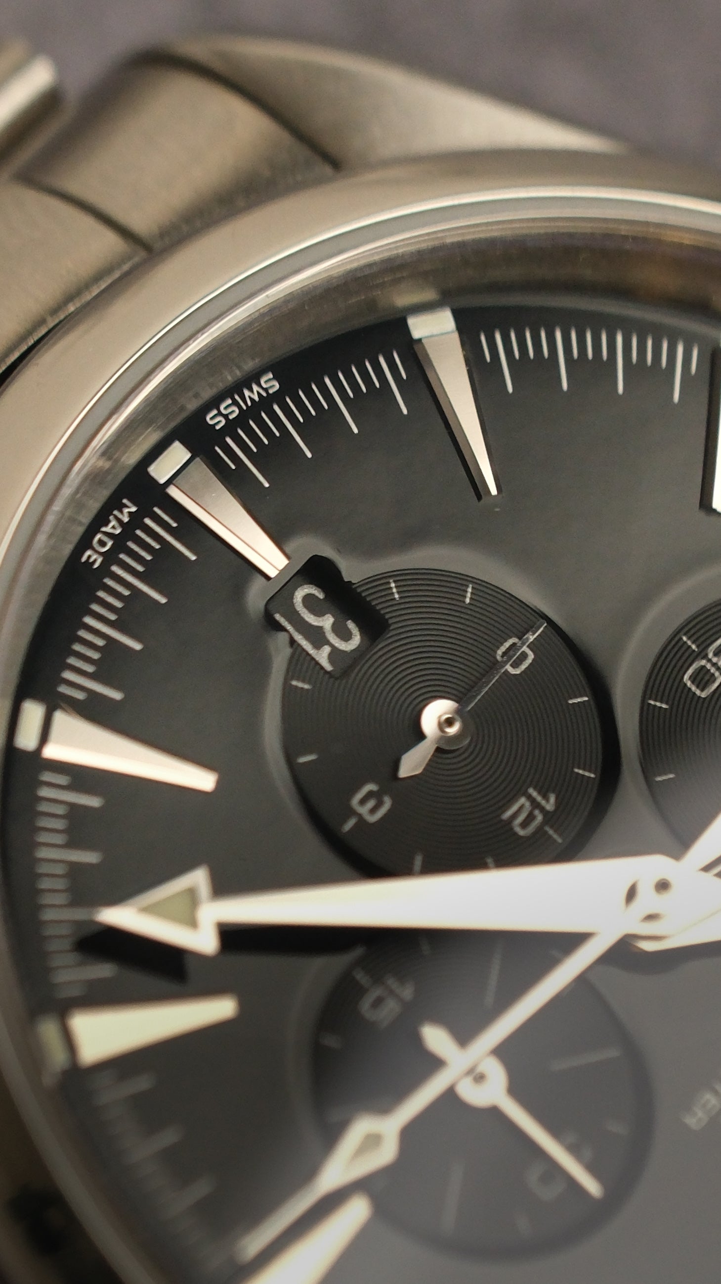 Omega Seamaster Aqua Terra Chronograph Checked at Omega / Gloss black